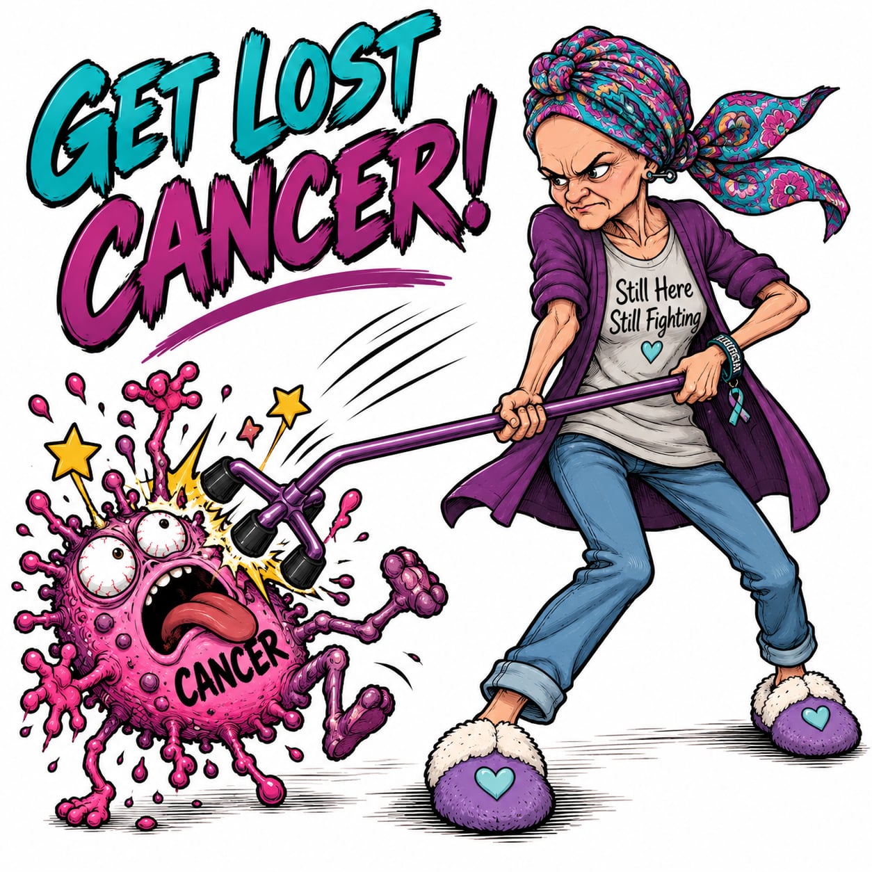 Get Lost Cancer cancer-fighting graphic