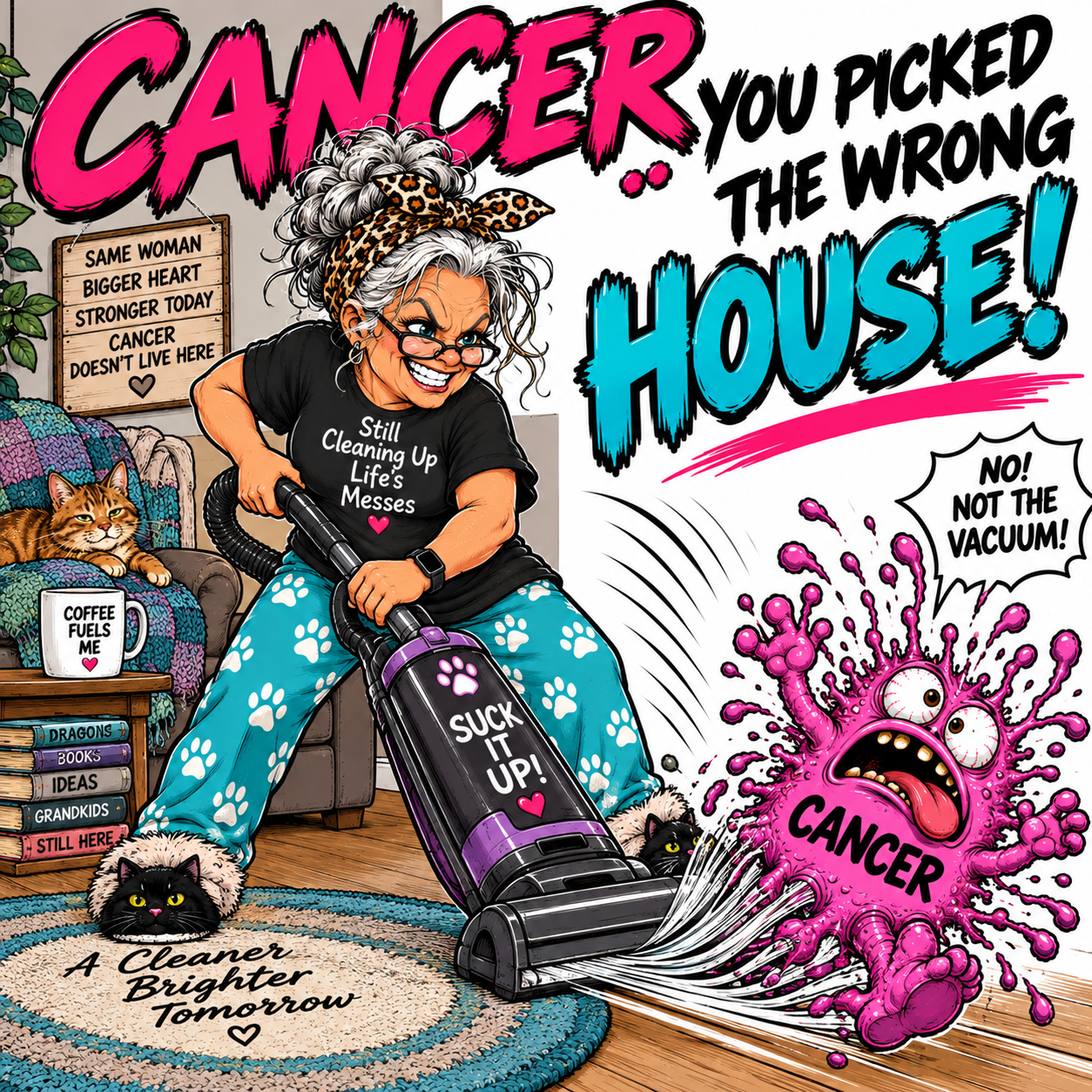 Wrong House cancer-fighting graphic