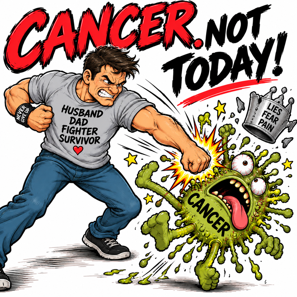 Not Today cancer-fighting graphic