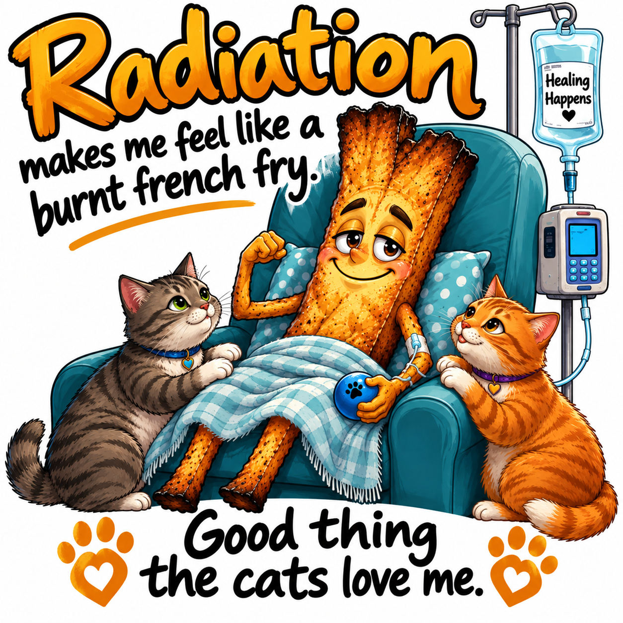 Radiation French Fry cancer-fighting graphic