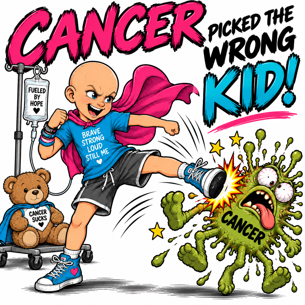 Wrong Kid cancer-fighting graphic